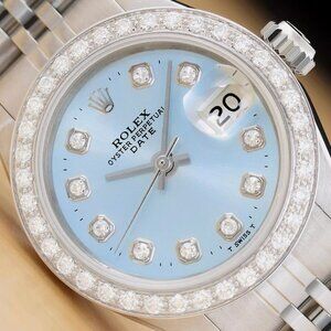 Sale! Rolex 18kt White Gold Diamond Datejust Ladies Watch